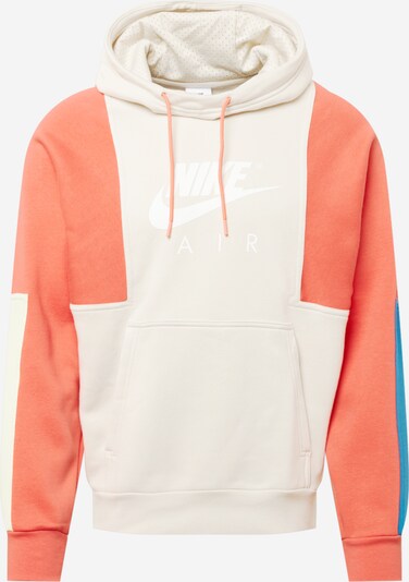 Bluză de molton Nike Sportswear pe albastru / gri deschis / portocaliu, Vizualizare produs