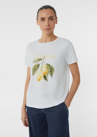 COMMA T-shirt i vit: framsida