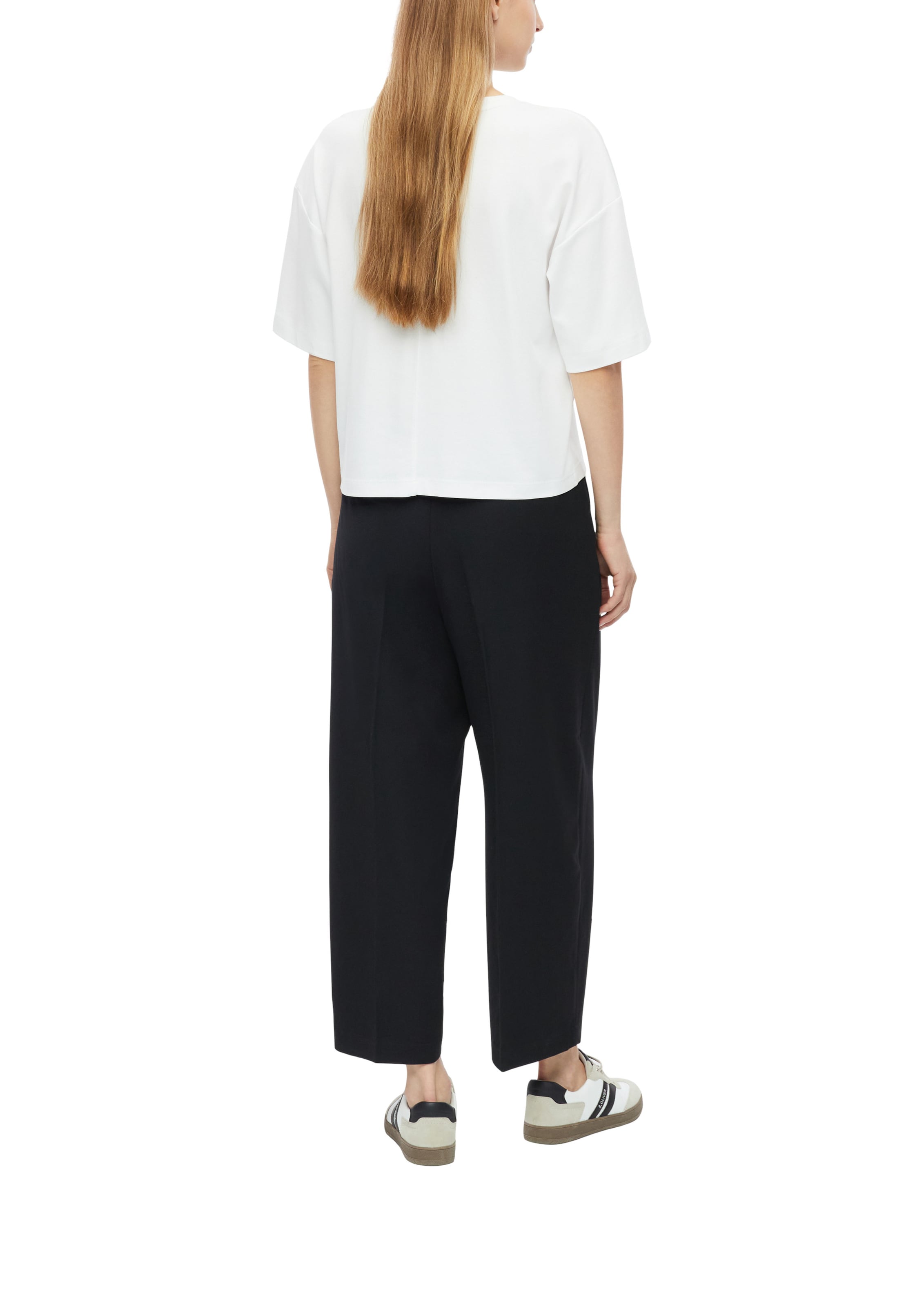 s.Oliver Barrel Pleat-front trousers in Black