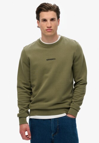 Sweat-shirt Superdry en vert : devant