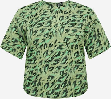 Vero Moda Curve Blouse 'FREJA' in Green: front