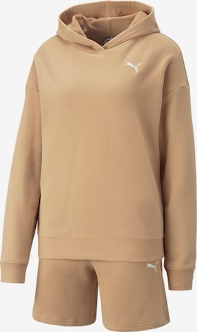 PUMA Trainingspak in Beige: voorkant