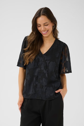 Cream Blouse 'Yana' in Black: front