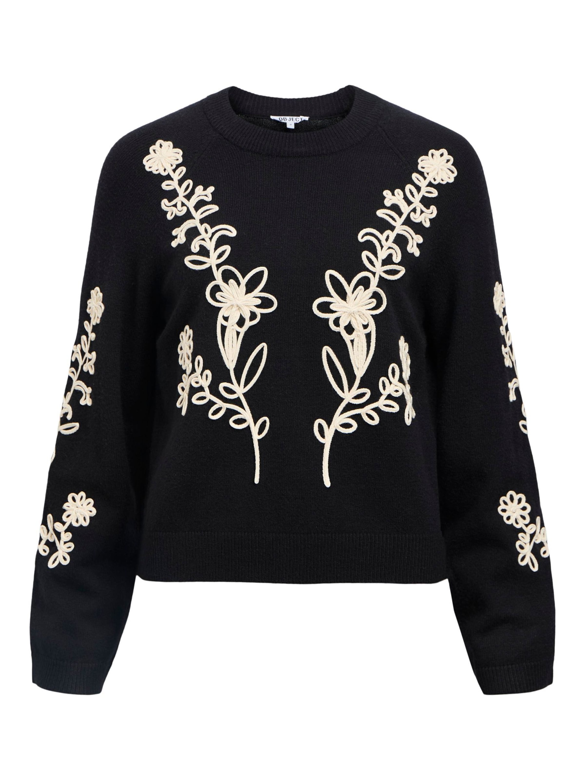 OBJECT Sveter 'OBJLANEY RUBIN' - Čierna: predná strana