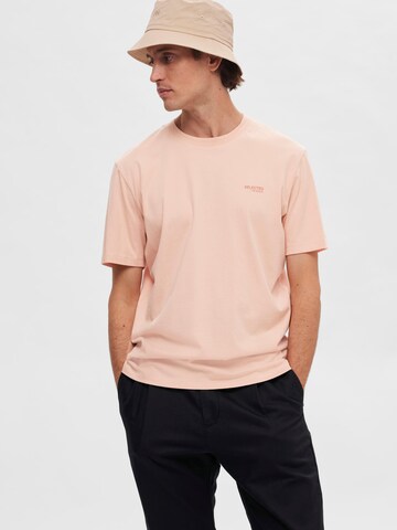 SELECTED HOMME - Camiseta 'Aspen' en rosa: frente