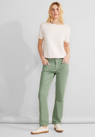 STREET ONE Regular Hose in Grün