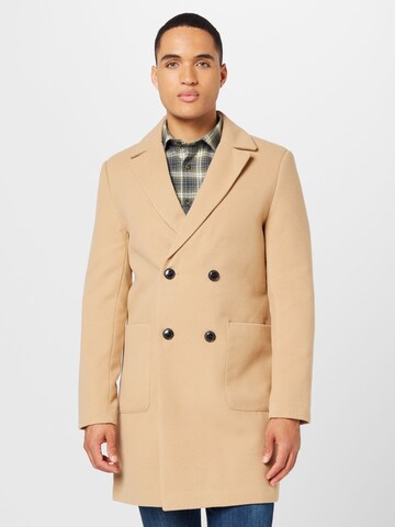 BURTON MENSWEAR LONDON Between-Seasons Coat in Beige: front