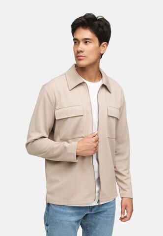 INDICODE JEANS Regular fit Zakelijk overhemd 'Nezzo' in Beige
