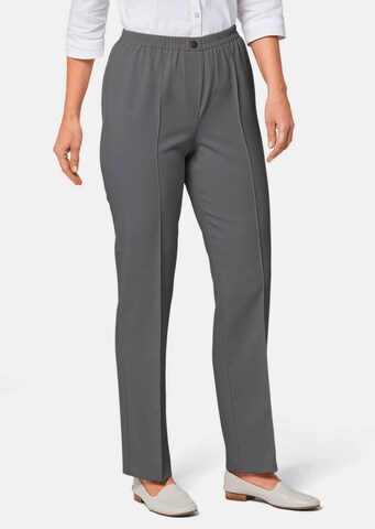 Goldner Regular Pleated Pants in Grey: front