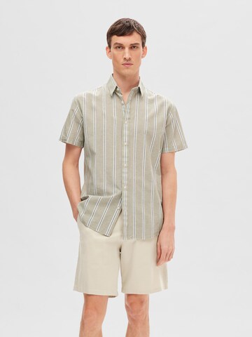 pilka SELECTED HOMME Standartinis modelis Marškiniai: priekis