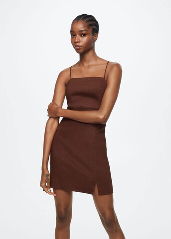 Robe MANGO en marron : devant