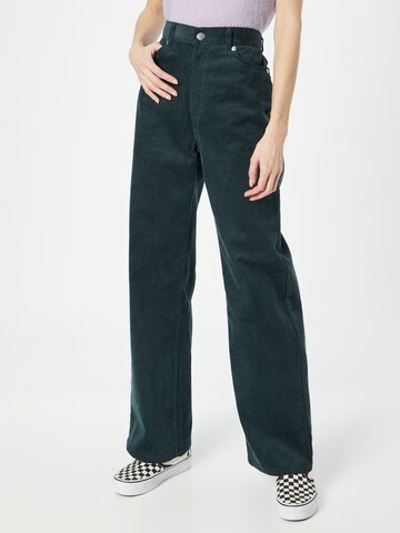 Monki - Pierna ancha Pantalón en verde: frente