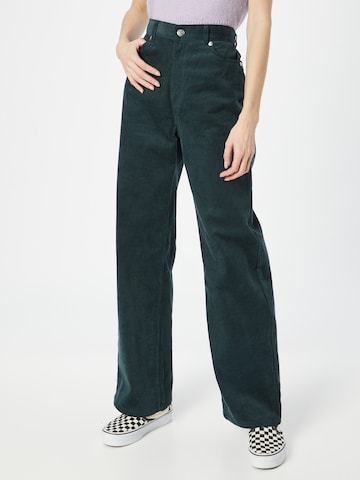 Monki Szeroka nogawka Spodnie w kolorze zielony: przód