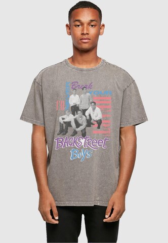 Merchcode T-Shirt 'Backstreet Boys - INBYH' in Grau: predná strana