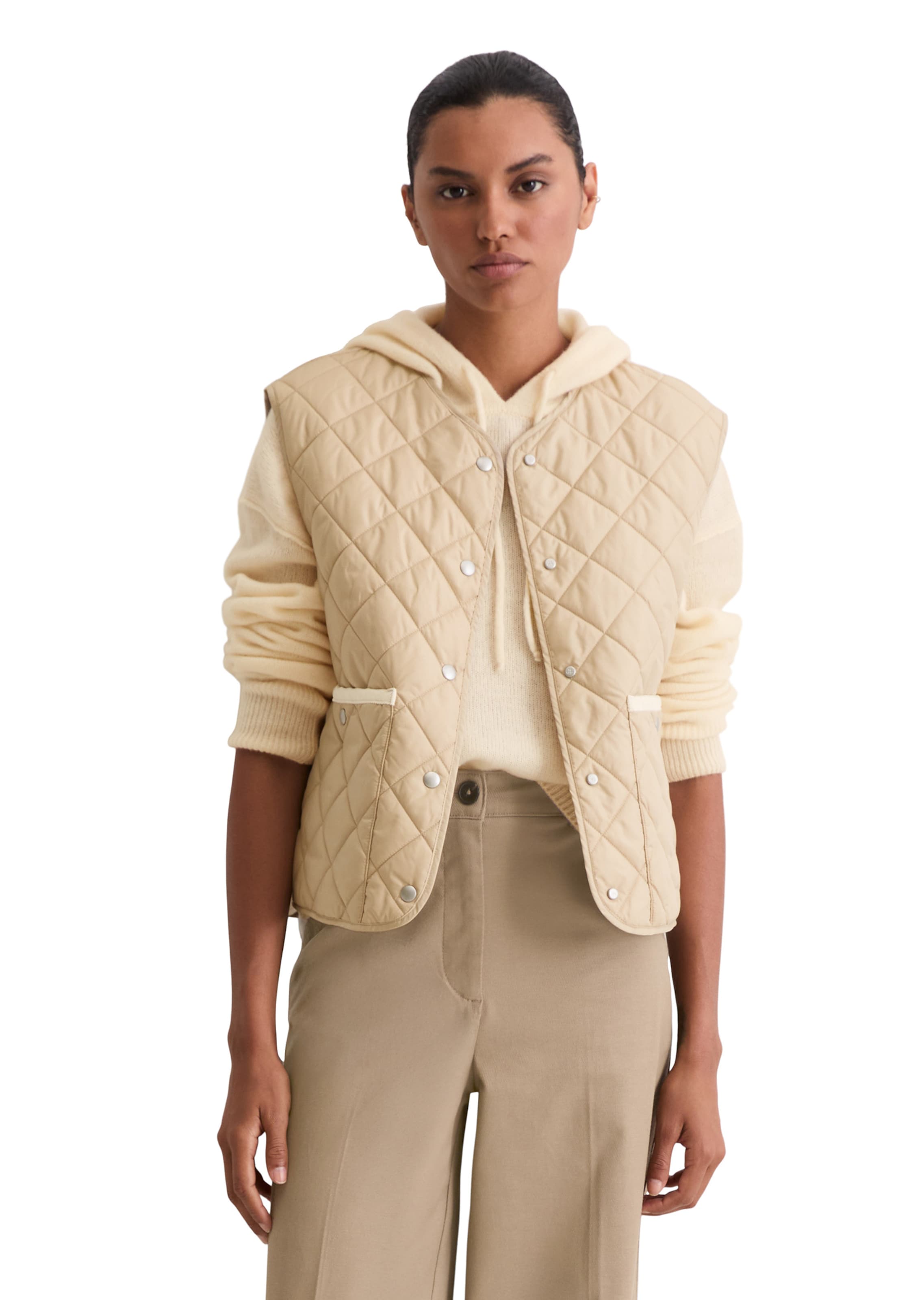 Marc O'Polo Vest in Beige: front