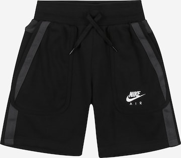 melns Nike Sportswear Bikses 'Air French Terry': no priekšpuses