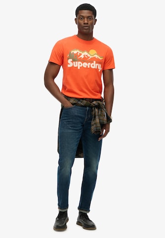 T-Shirt 'Great Outdoors' Superdry en rouge
