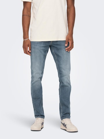 Coupe slim Jean 'Loom' Only & Sons en bleu : devant