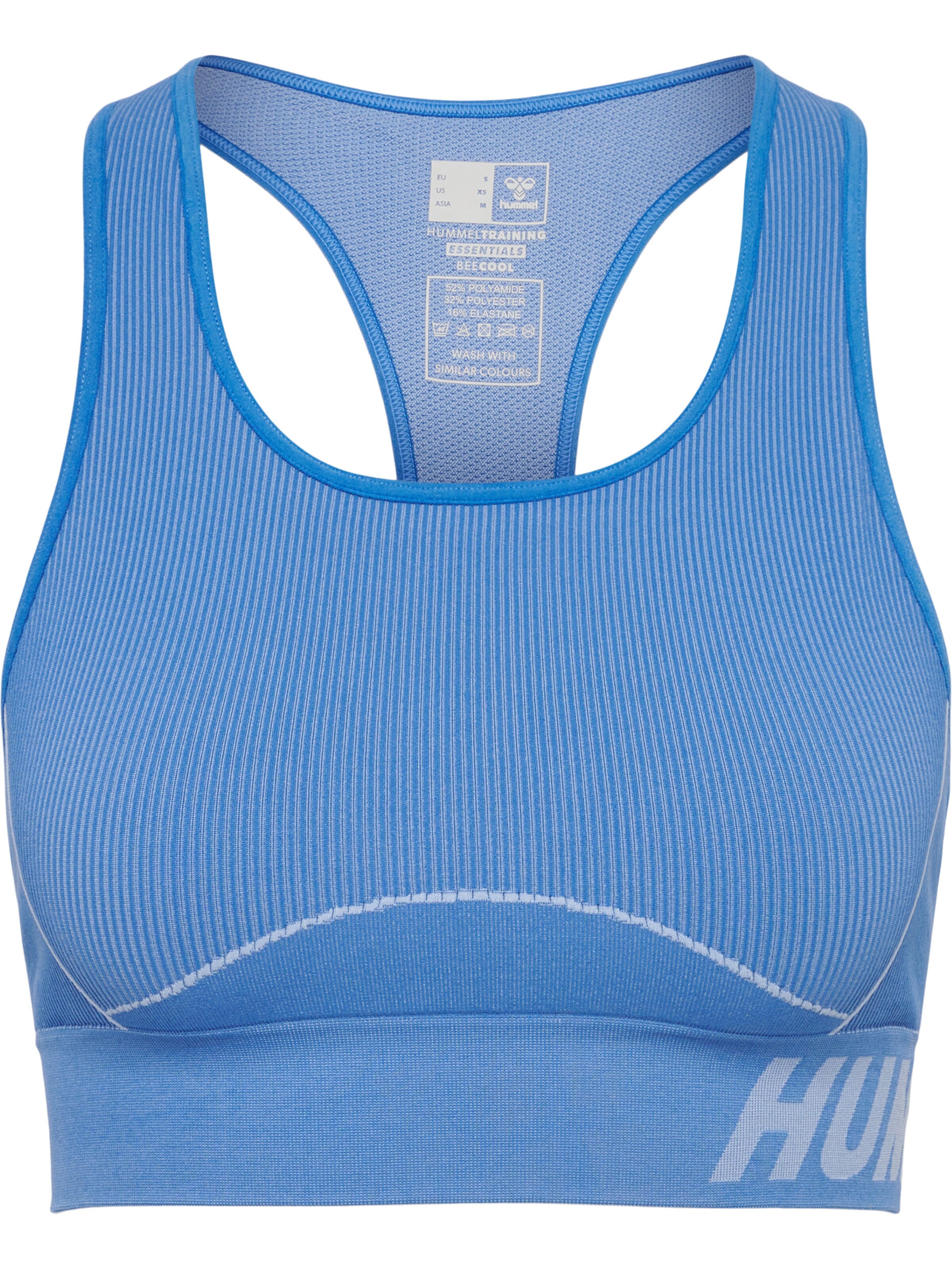 Hummel Bustier Sport bh 'Christel' in Blauw: voorkant
