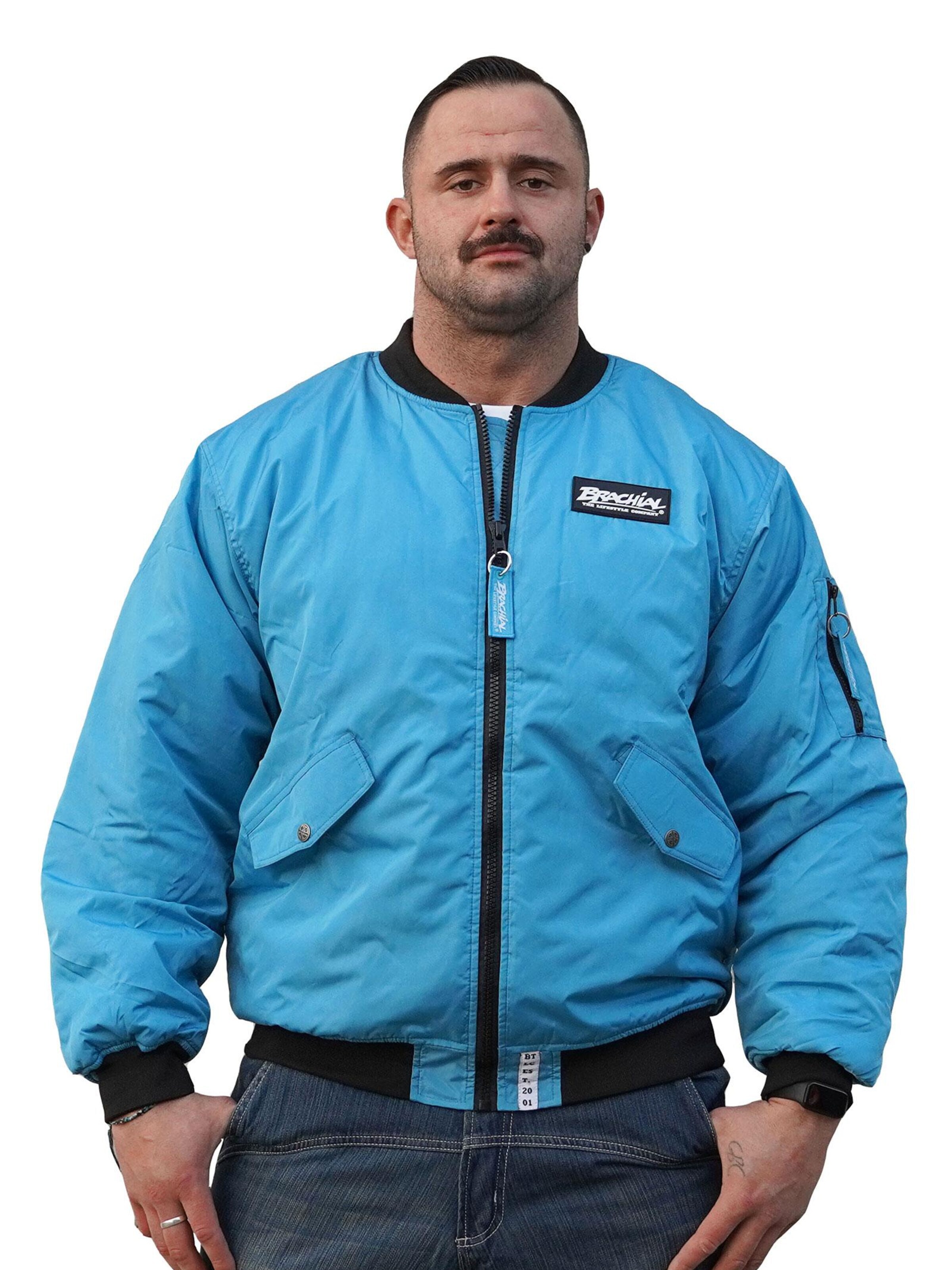 BRACHIAL The Lifestyle Company Between-Season Jacket 'SIGN' in Blue: front