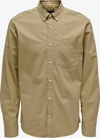 Only & Sons Regular fit Skjorta i brun: framsida