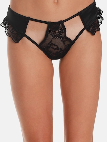 OW Collection String 'ROSETTE Thong' in Black: front