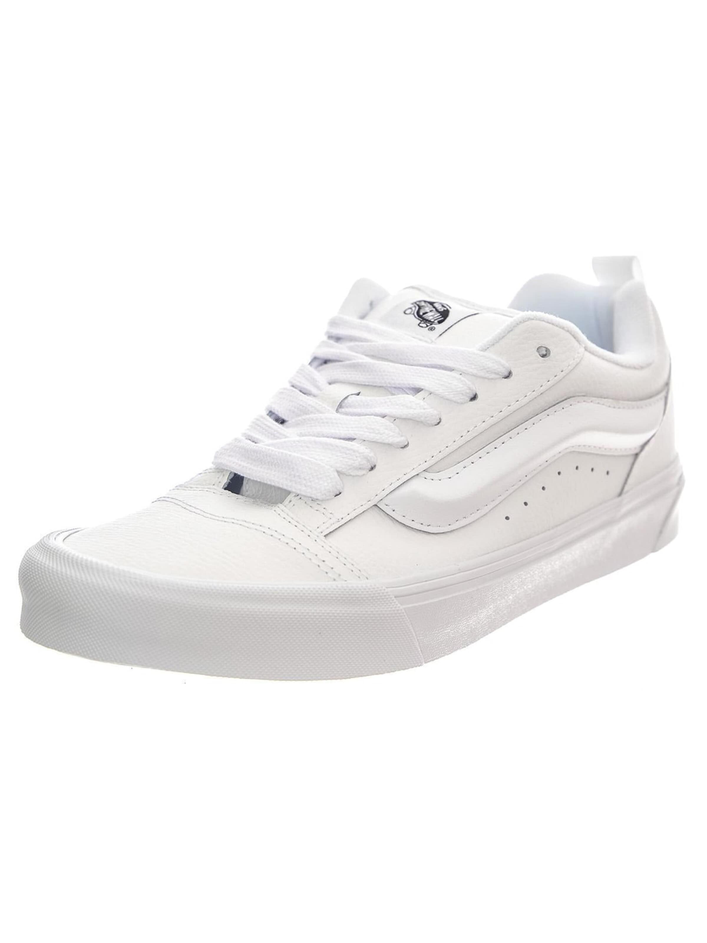 VANS Athletic lace-up shoe 'Knu School Leather True White' in White: front