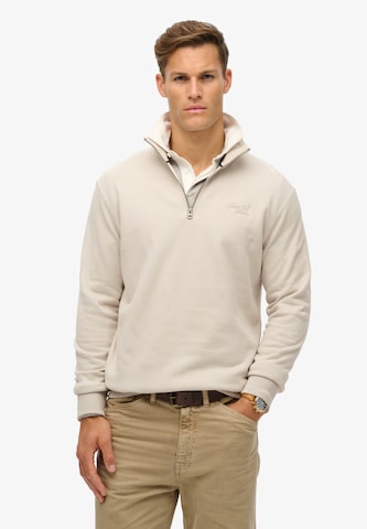 Sweat-shirt 'Essential' Superdry en beige : devant