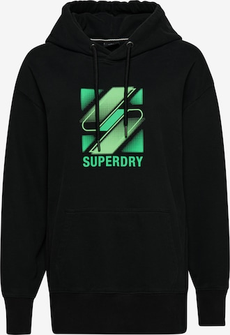 Superdry Sweatshirt 'Half Tone' in Zwart: voorkant