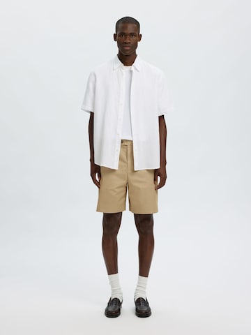 SELECTED Loose fit Chino trousers in Brown