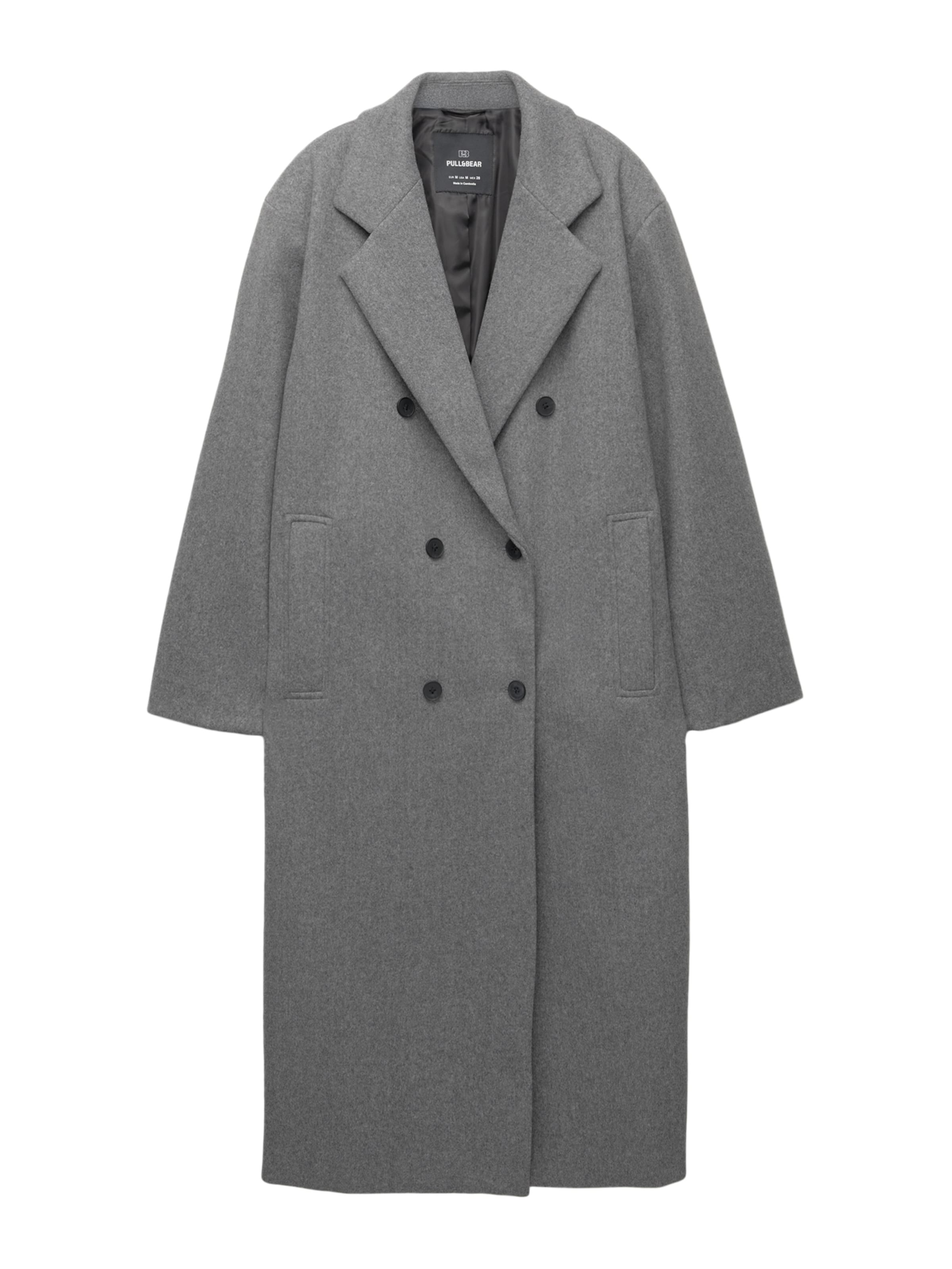 Pull&amp;Bear Tussenmantel in Grijs: voorkant