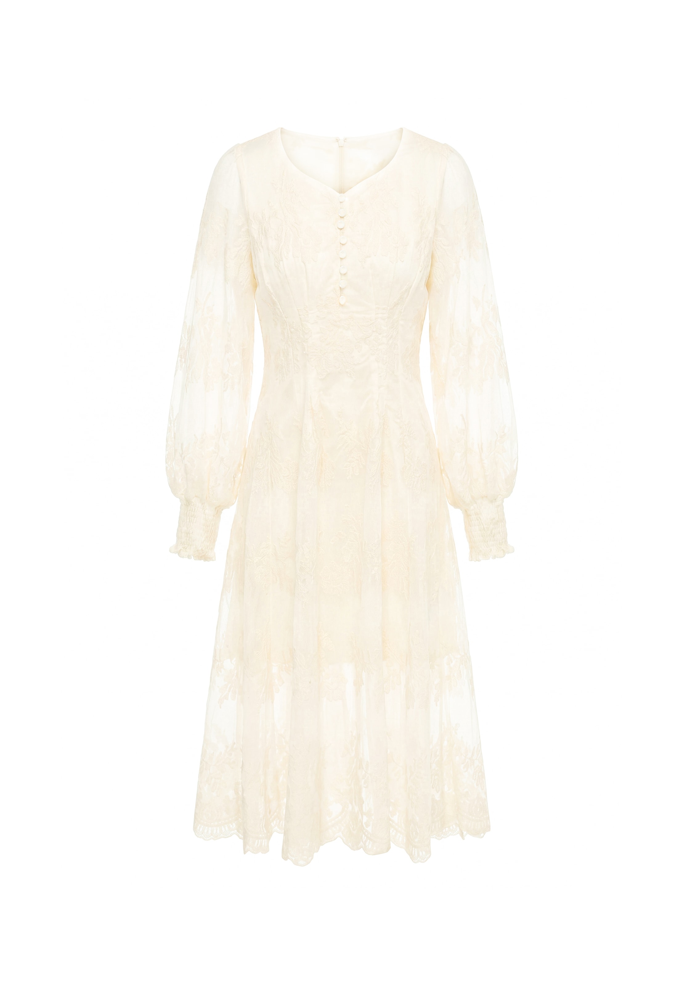 MAIRE - Vestido em bege: frente