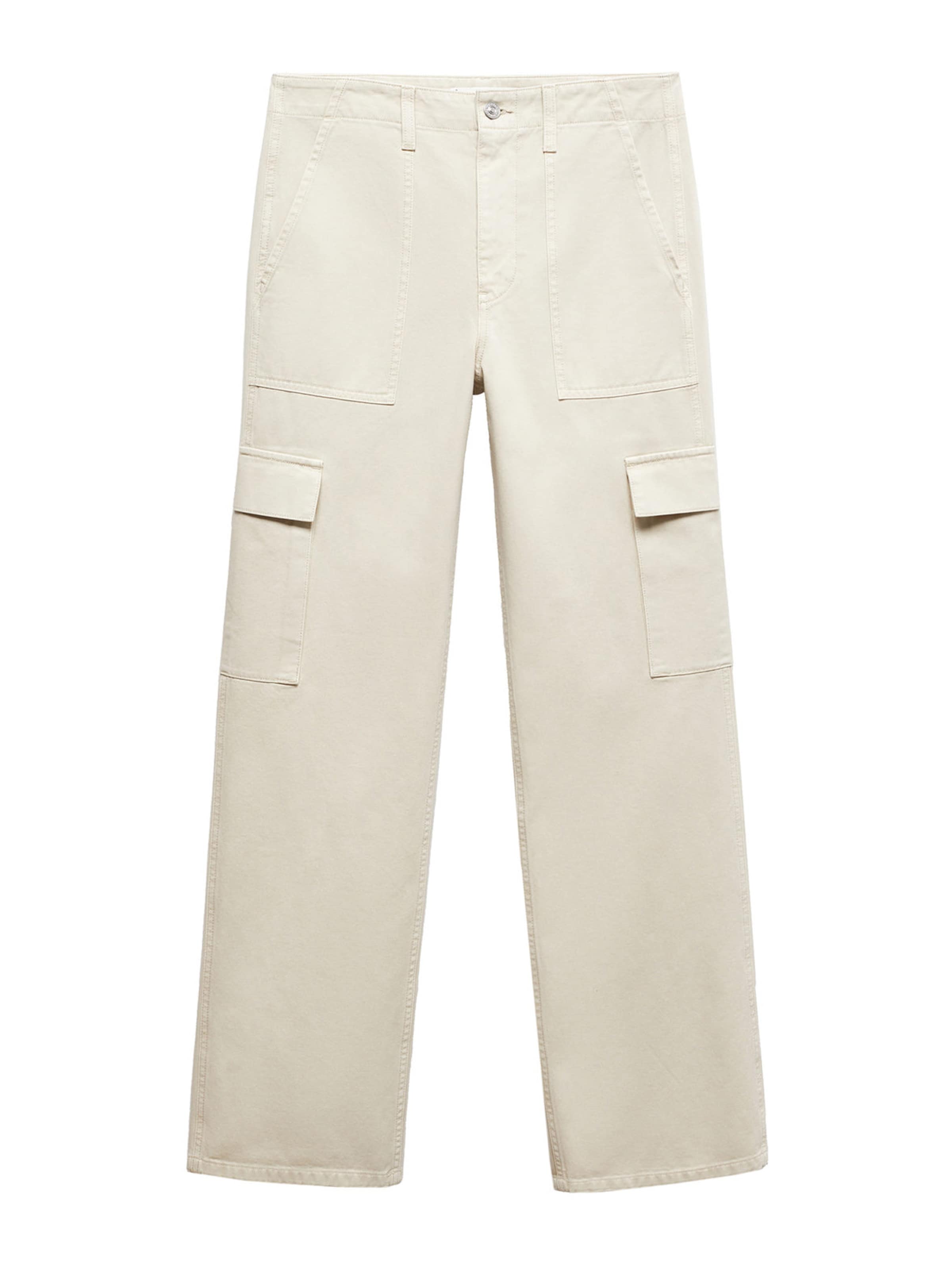 MANGO Широка кройка Карго дънки в бежово: отпред