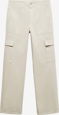 MANGO Loosefit Cargofarkut värissä beige: etupuoli