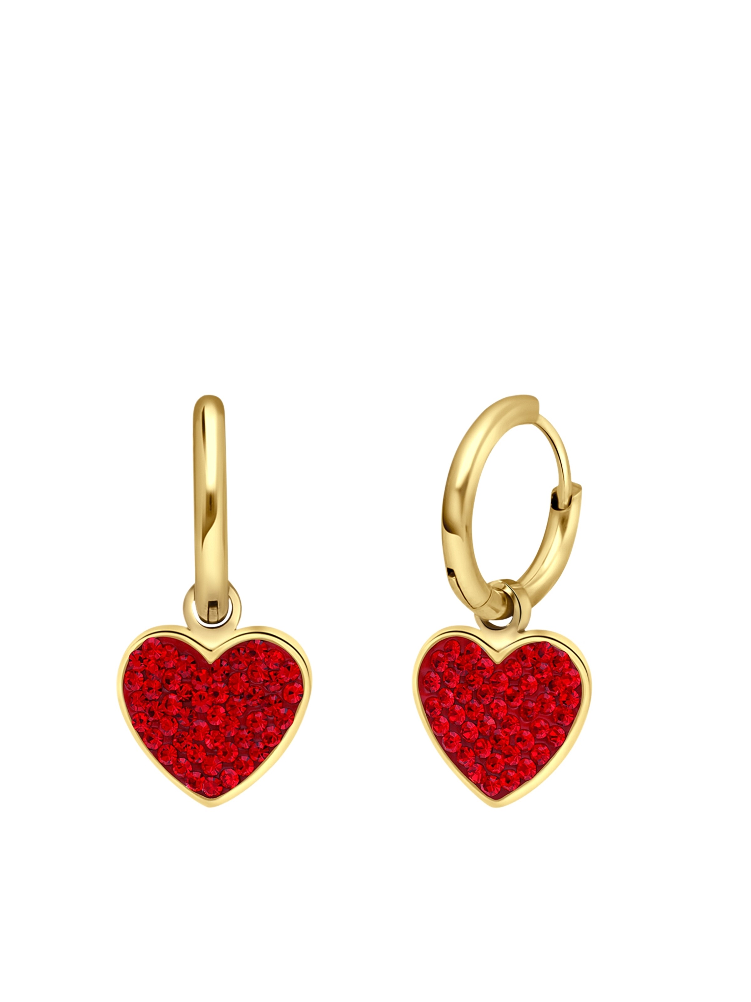 Boucles d'oreilles Lucardi en or : devant
