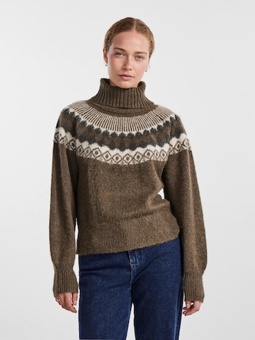 PIECES Sweater 'SAVA' in Brown: front