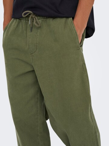 Regular Pantalon 'ONSTIMES' Only & Sons en vert