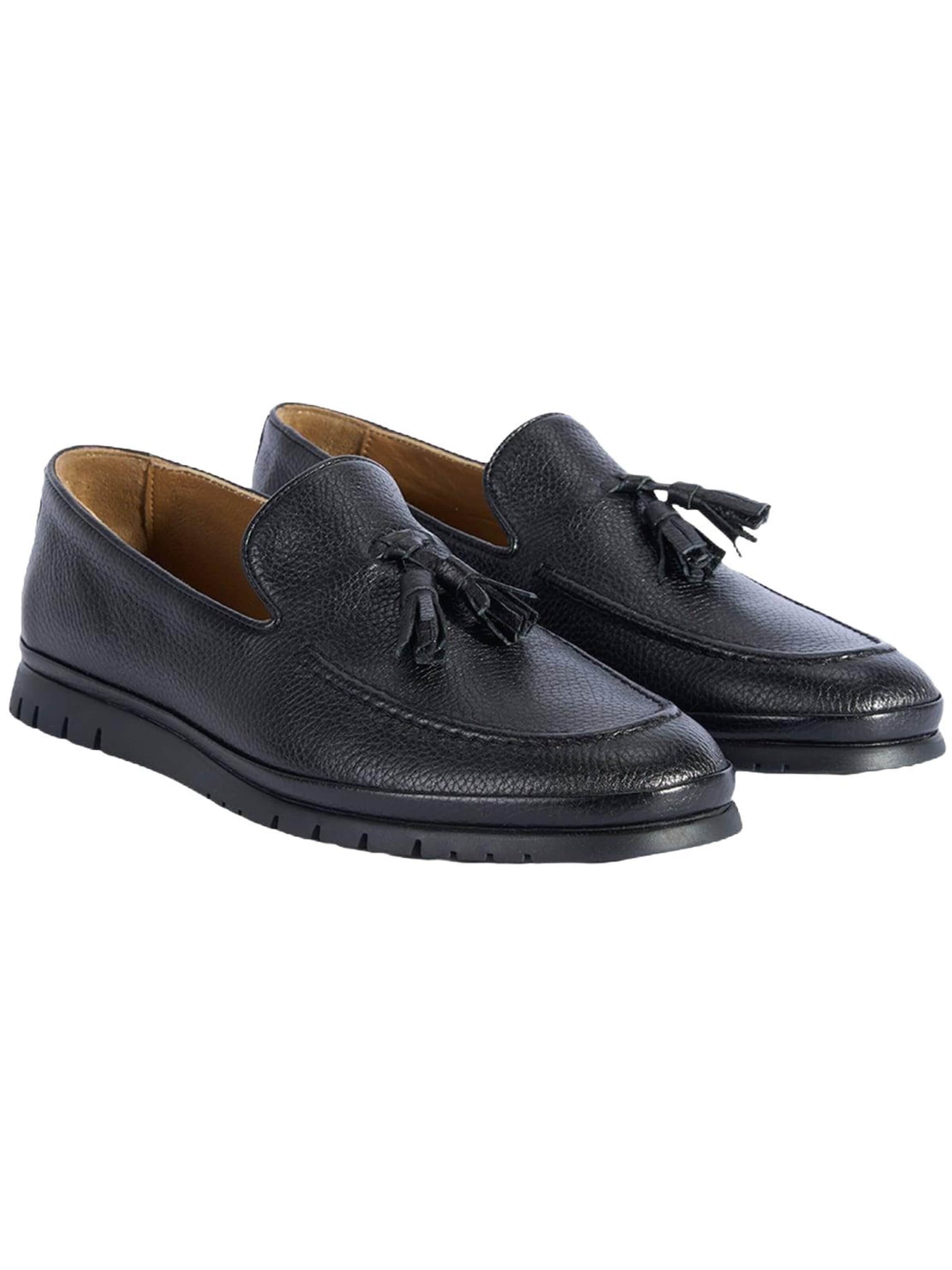Mocassin 'DESA Herren-Lederslipper mit Quasten' Desa en noir