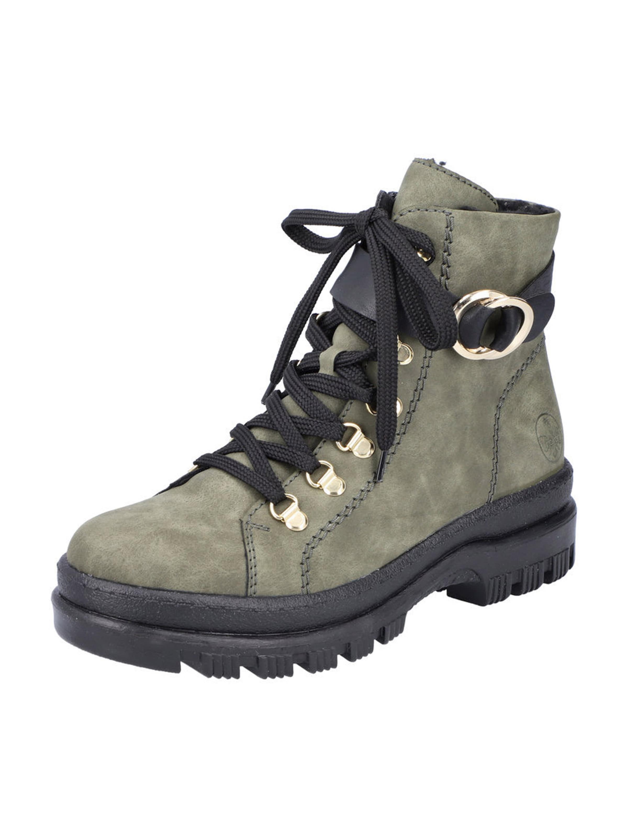 Bottines à lacets Rieker en vert : devant