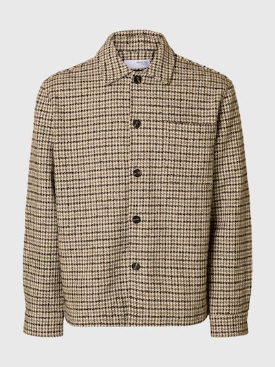 SELECTED Button Up Shirt in Sand / Brown, Item view
