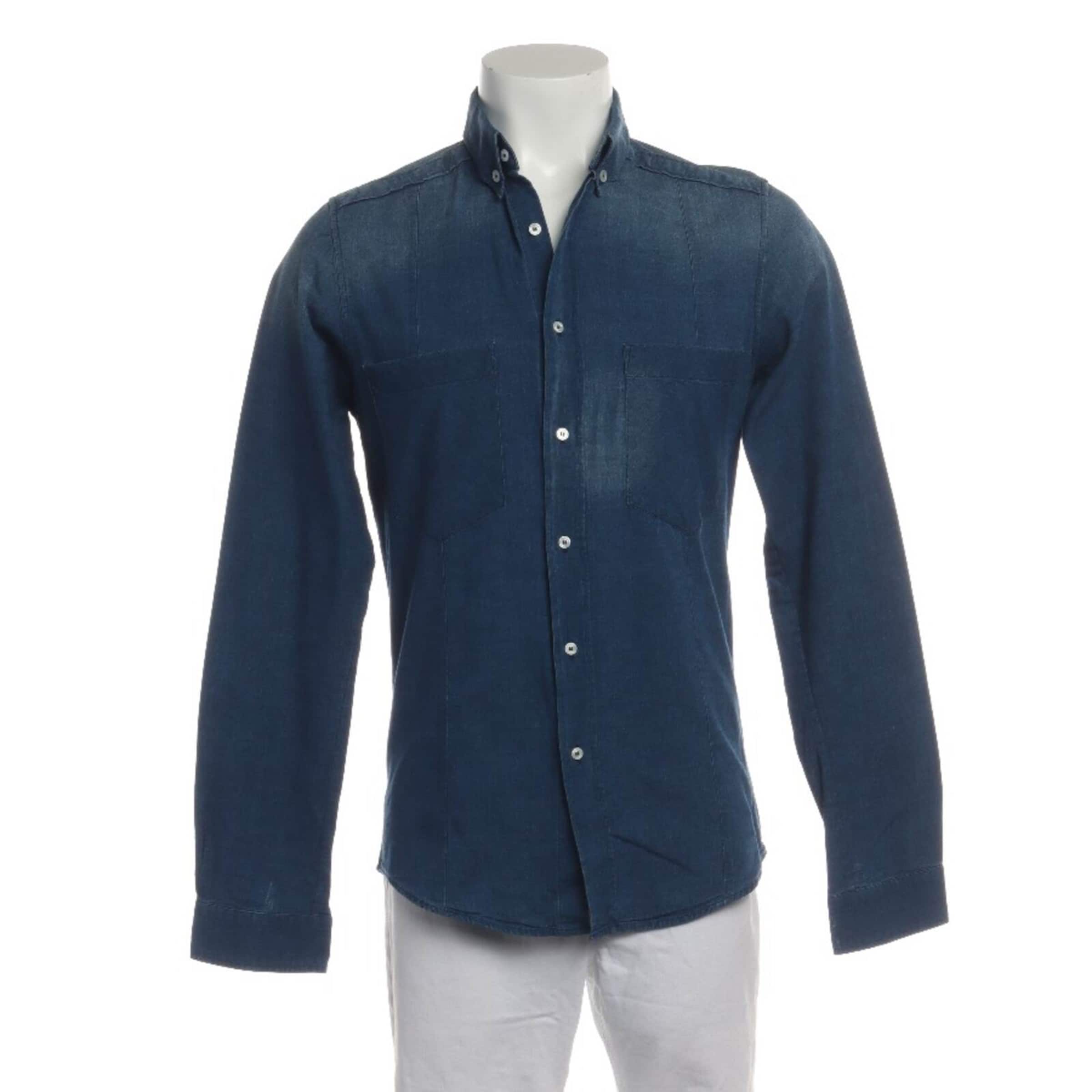 Golden Goose Button Up Shirt in S in Blue: front