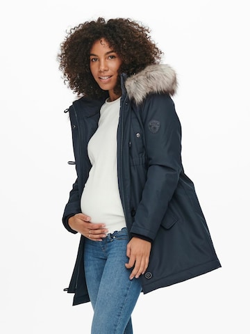 Only Maternity Winter Parka 'Iris' in Blue: front