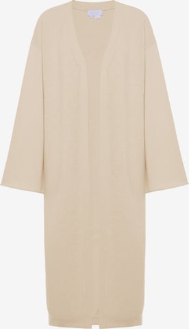 Manteau en tricot usha WHITE LABEL en beige : devant