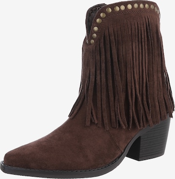 Ital-Design Cowboystiefel in Braun: Vorderseite