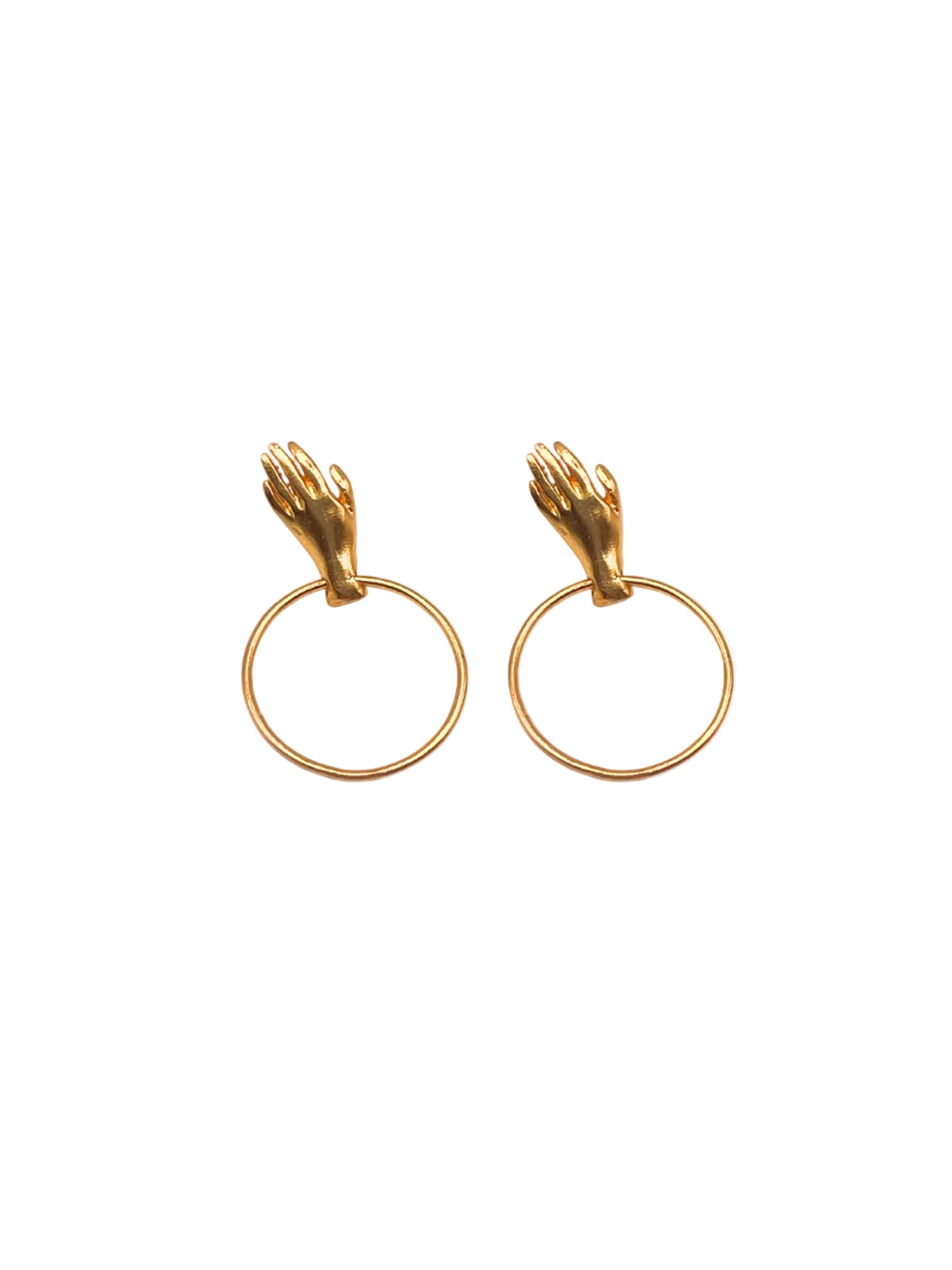 Les Reines Earrings 'Golden Touch' in Gold: front