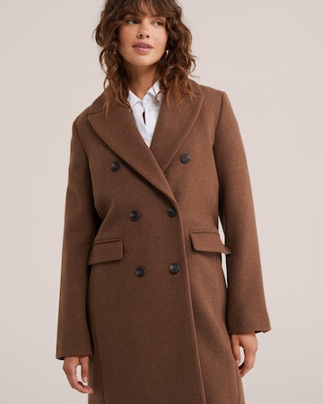 WE Fashion - Abrigo de entretiempo en marrón: frente