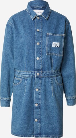 Calvin Klein Jeans Blousejurk in Blauw: voorkant