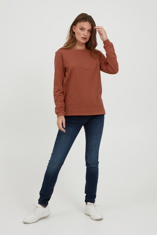 Fransa Sweatshirt 'FRBESWEAT 4' in Brown