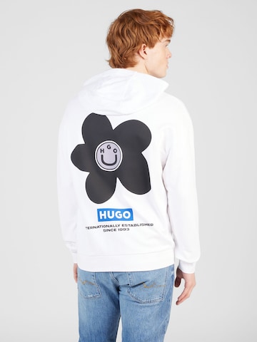 HUGO Blue Sweatshirt 'Nolumbine' i vit: framsida