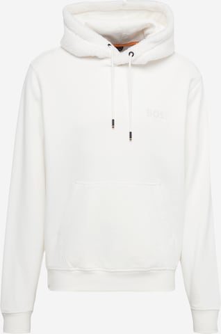 Sweat-shirt BOSS Orange en blanc : devant